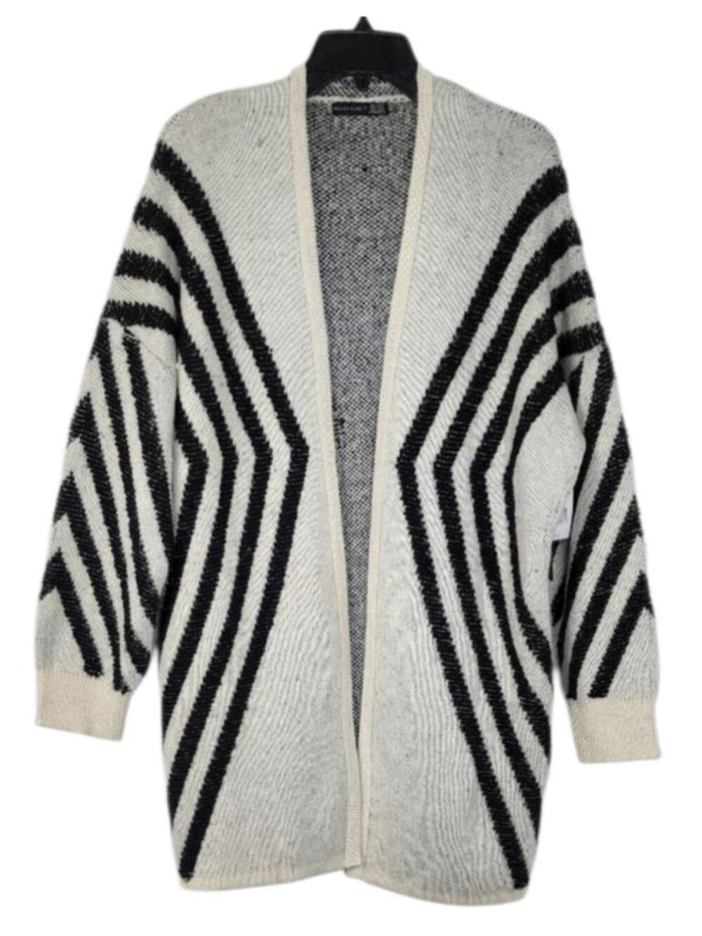 Black Tape Open Women’s Cardigan Beige & Black Size X New